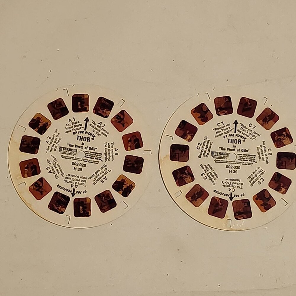 VINTAGE View Master THOR View Master Reels x2 1977 Marvel Comics
